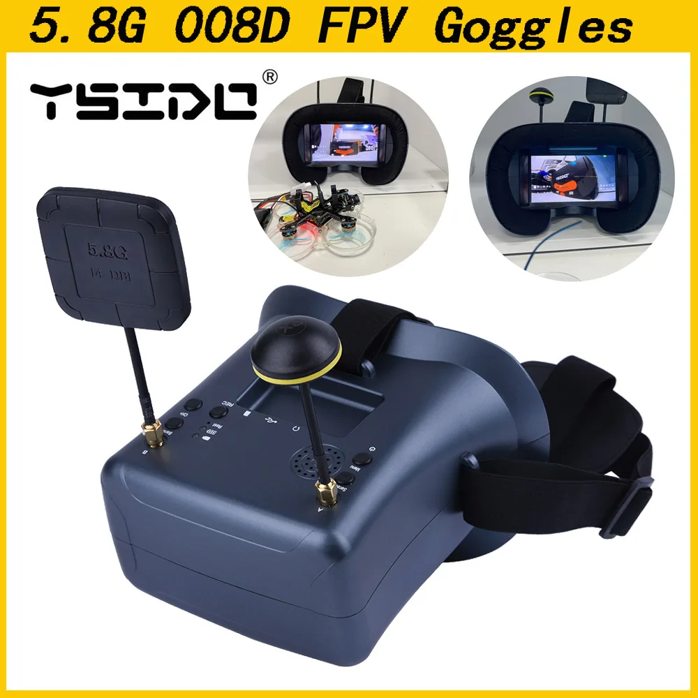 5.8G 40CH 4.3 Inch 800*480 Vid - огляд і ціна Fpv Drone Goggles
